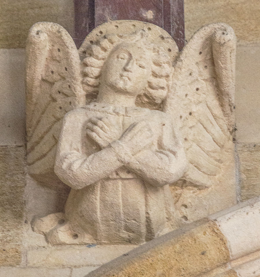 Corbel, Angel with arms crossed, Apse/Chancel Roof