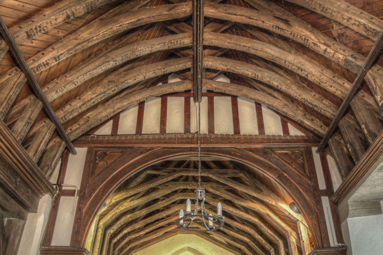 Nave and Chancel oak Wagon style roofs
